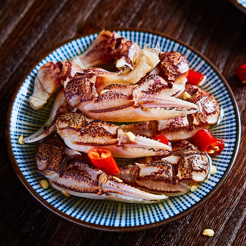 醉蟹钳 麻辣蟹钳宁波特产即食辣味螃蟹脚零食小吃夜宵
