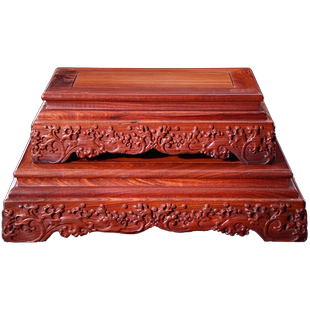 红檀木底座盆栽花盆底座托盘木底座托架佛像摆件石头长方形木底座