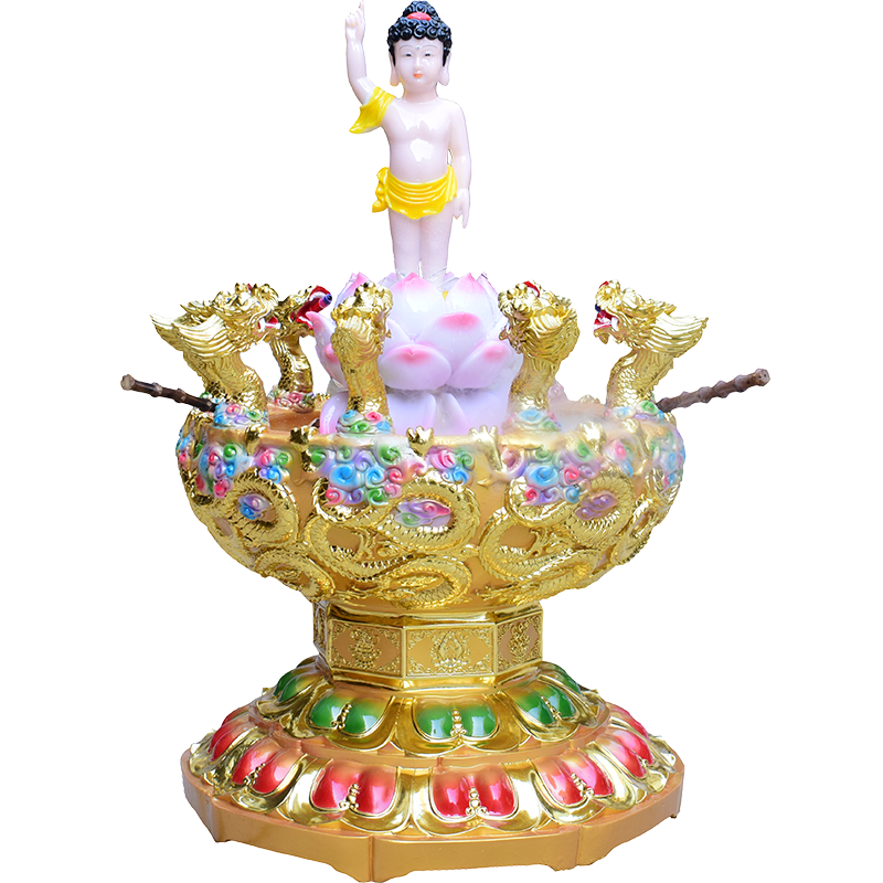 浴佛盆九龙吐水寺庙浴佛节
