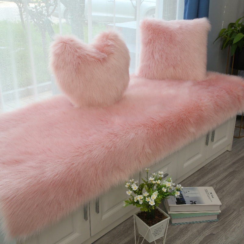 简约毛垫记忆棉手办底座垫可定做尺寸长毛风客厅鞋柜台彷羊毛纯色