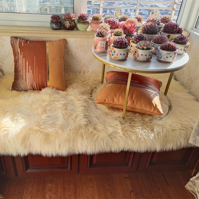 短毛绒飘窗垫阳台毛垫羊毛防滑颗粒底免洗衣帽间橱窗垫地垫冬天