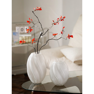 中古玻璃花瓶摆件轻奢高级感客厅鲜花干花法式插花水养家居装饰品