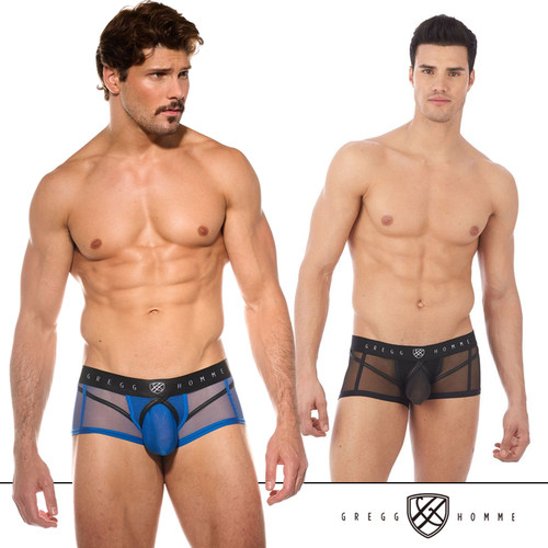 GH吊环网纱透视低腰性感平角内裤