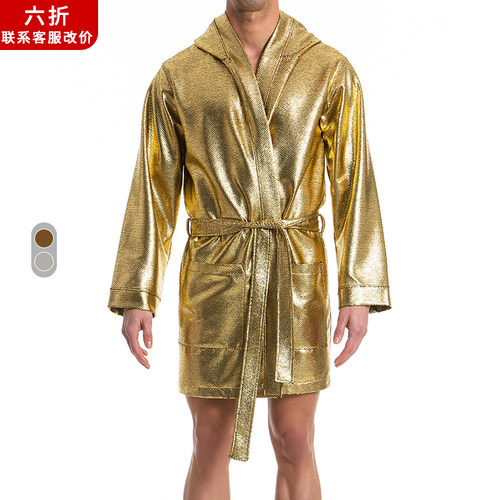 MV编织修身奢华性感舒适连帽浴袍