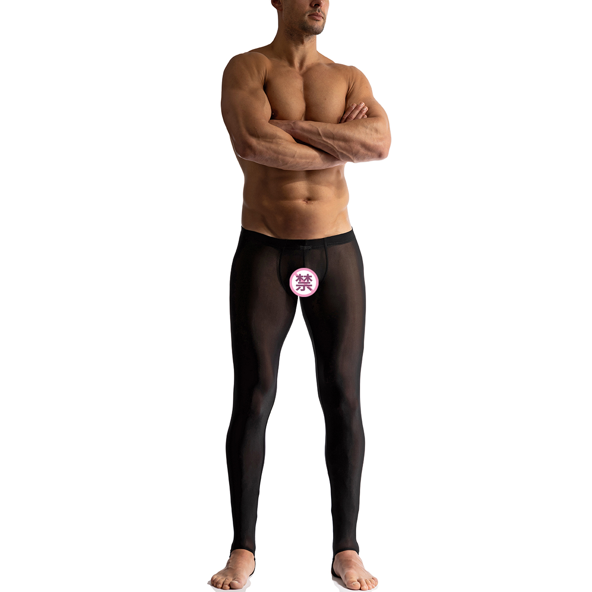 MANSTORE 微透性感打底裤 立体囊袋奢华丝滑低腰无痕 2-06188