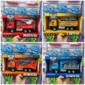 工程车压路机油罐车消防车挖掘机灯光讲故事儿童玩具音乐惯性男孩