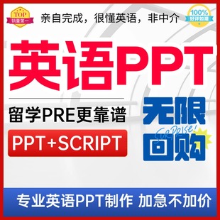 留学生英语写作PPT制作presentation英文PPT服务英语演讲稿
