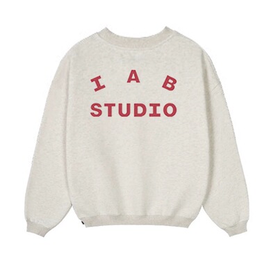 韩国IAB STUDIO加绒男女通用高品质秋冬卫衣长袖套头外套