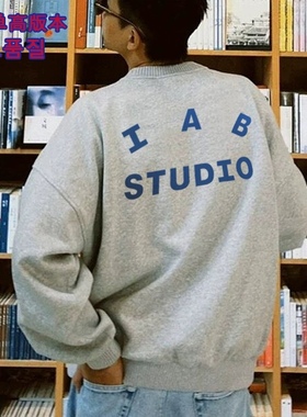 IAB STUDIO후드티高品质100%韩国韩潮纯棉秋冬男女通用套头卫衣