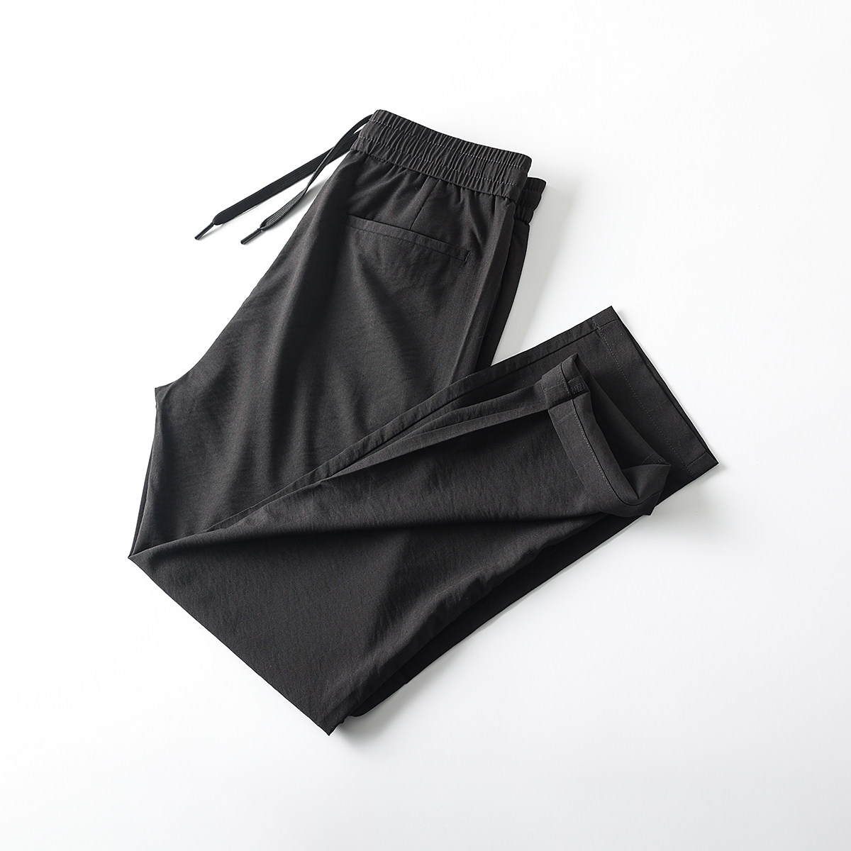 通勤百搭！舒适微弹！春季新款男士抽绳松紧腰直筒运动休闲裤长裤,男装,休闲裤,淘宝优惠券,粉丝福利购,淘宝优惠卷