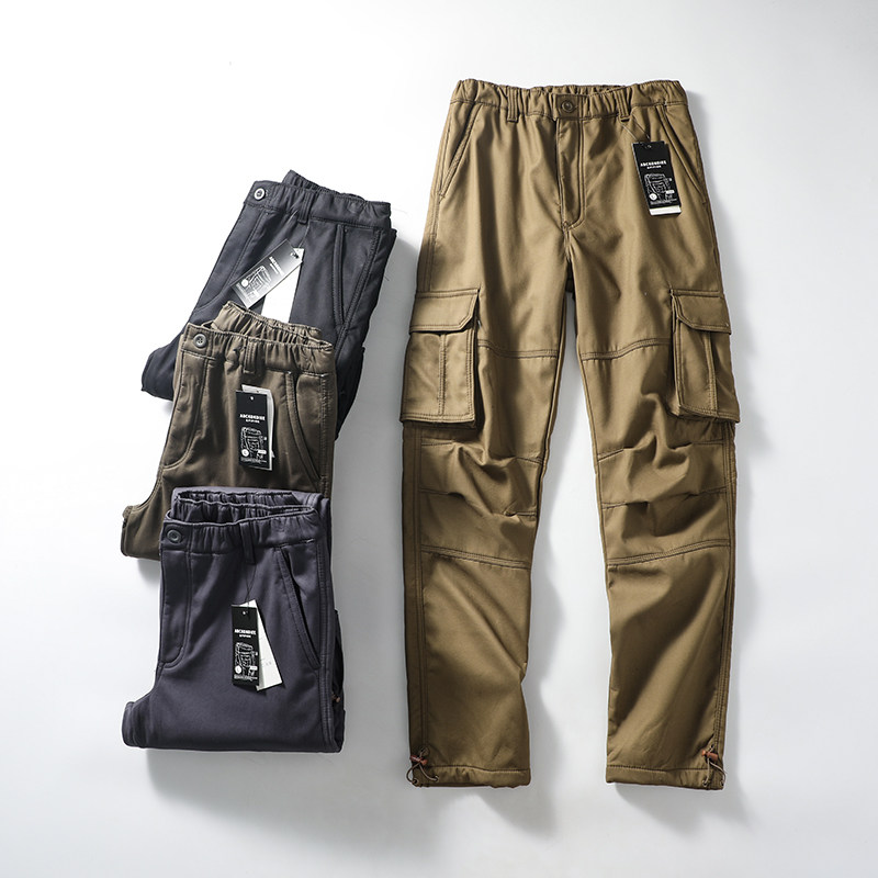 美式工装裤！立体大口袋！3D立裁！加绒加厚！秋冬男士直筒休闲裤,男装,休闲裤,淘宝优惠券,粉丝福利购,淘宝优惠卷