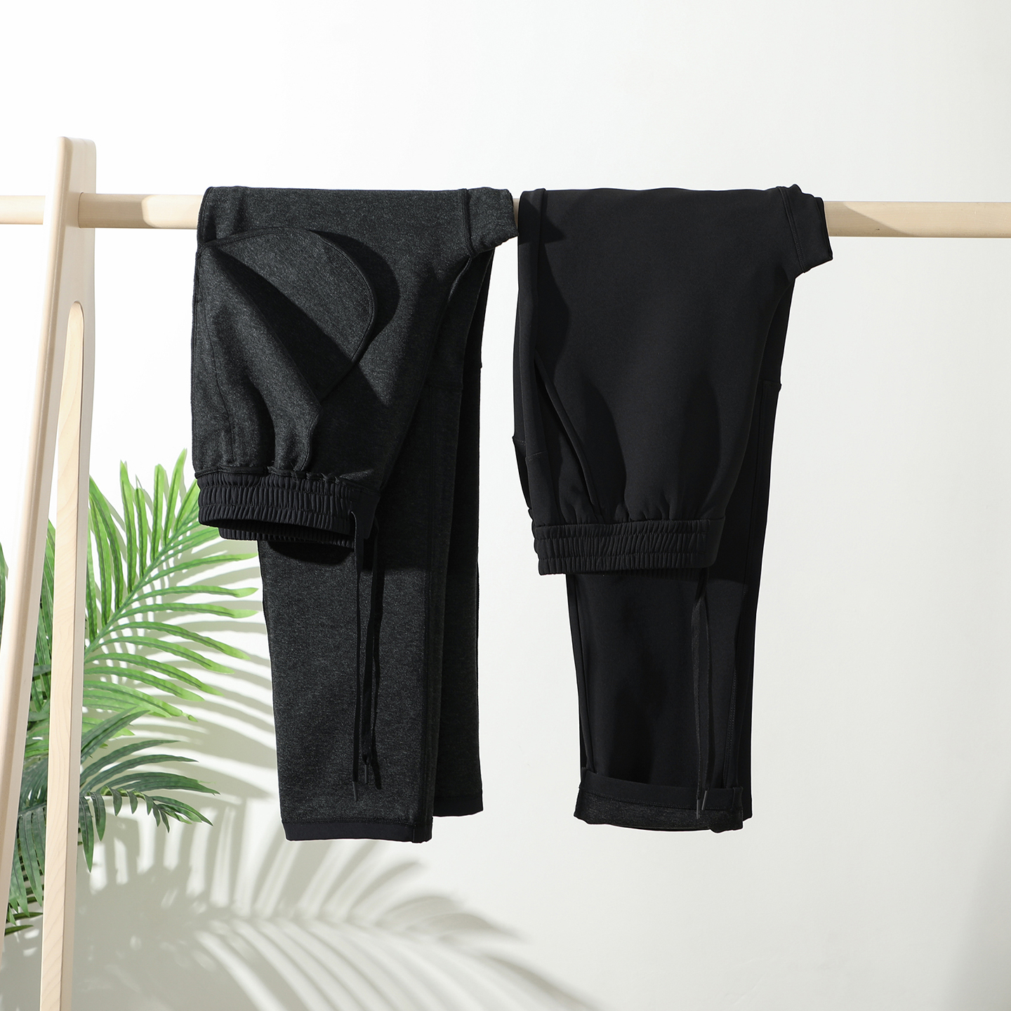 桑蚕丝混纺加绒保暖男休闲运动裤