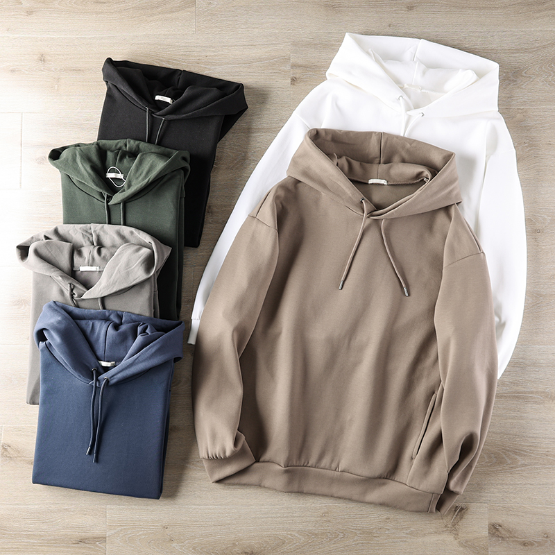 舒适空气层卫衣连帽简约纯色