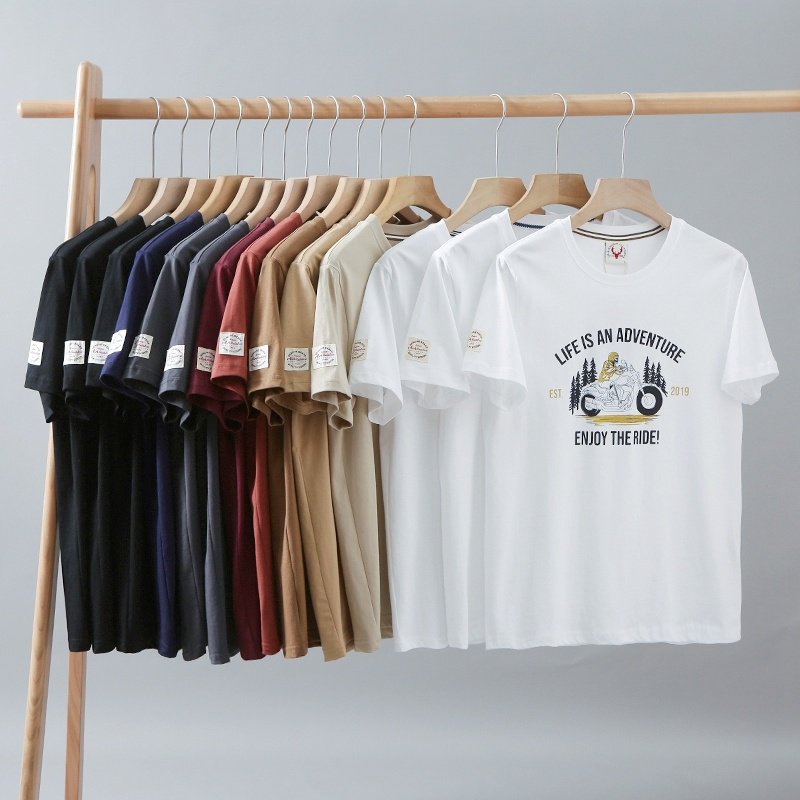 重磅14色！随心搭配！水洗磨毛全棉！情侣款潮流印花圆领短袖T恤,男装,T恤,淘宝优惠券,粉丝福利购,淘宝优惠卷