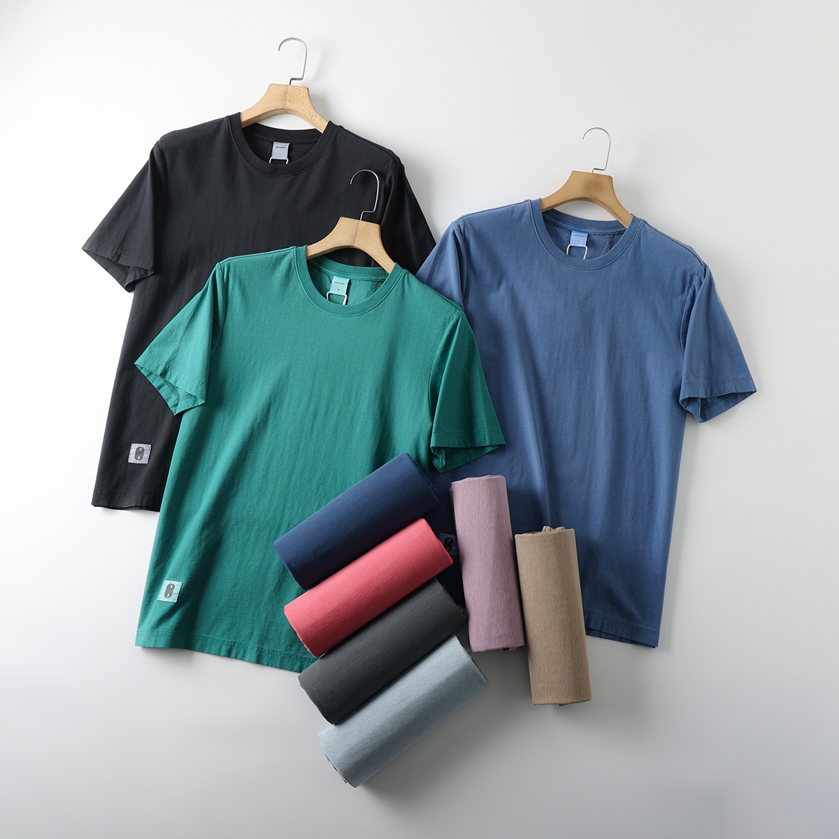 日系复古亲肤全棉休闲短袖T恤衫