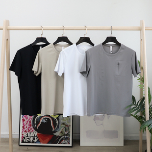 3D立裁男纯色圆领透气短袖 夏季 T恤 轻量化四面弹 冰丝速干面料