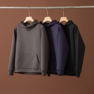 秋冬男纯色连帽百搭卫衣 舒适有型 黑科技AIR空气层 轻柔软弹