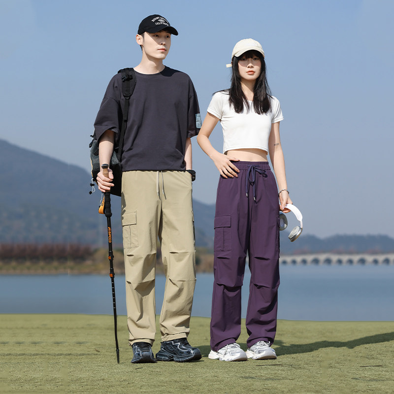 情侣款山系户外吸湿透气工装裤男