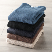 细腻 扛起球 针织华夫格 舍不得脱 秋冬加厚圆领针织衫 毛衣男