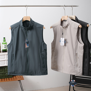 商旅系列!科技防泼水!秋季新款男士户外立领加厚抗静电马甲背心
