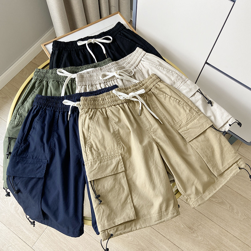 轻工装！日系大口袋！外贸捡漏男装夏休闲百搭宽松直筒五分裤短裤,男装,休闲裤,淘宝优惠券,粉丝福利购,淘宝优惠卷