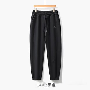 加绒保暖运动休闲束脚卫裤 设计师款 男士 立体剪裁 加厚奥粒绒