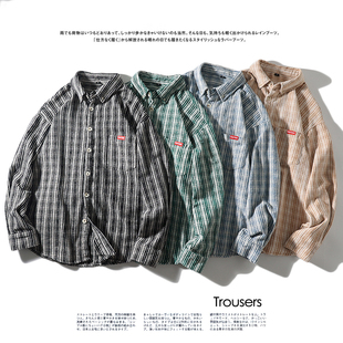 软糯亲肤 衬衫 加倍舒适 清新格纹百搭长袖 秋冬男士 加厚雪尼尔