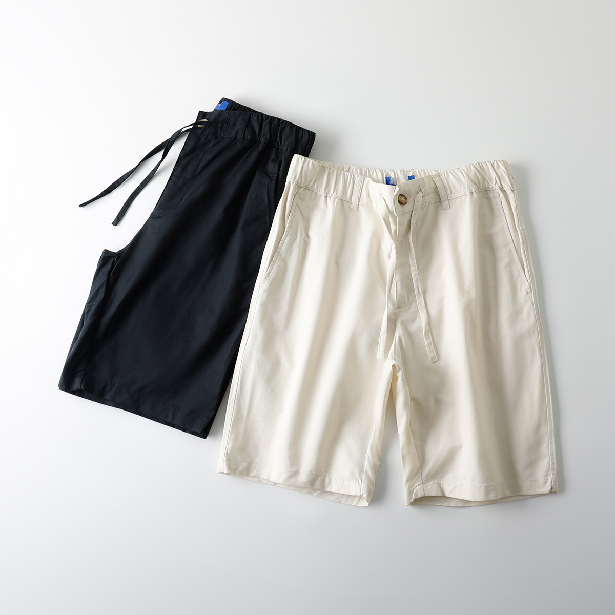 出口单！水洗棉麻！亲肤透气！男士松紧腰纯色直筒休闲五分裤短裤,男装,休闲裤,淘宝优惠券,粉丝福利购,淘宝优惠卷