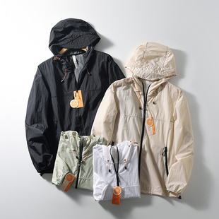 情侣款 UPF50 夏季 轻量化抗撕裂 户外连帽防晒皮肤衣 清凉透气