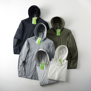 男士 清凉透气 大帽檐连帽防晒皮肤衣 UPF50 科技冰丝疏孔面料