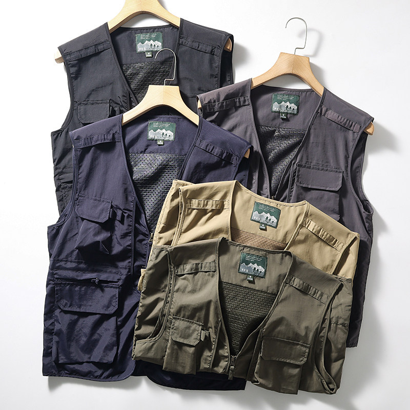 美式工装马甲！多口袋速干透气！夏季男户外旅游钓鱼摄影大码背心,男装,背心,淘宝优惠券,粉丝福利购,淘宝优惠卷