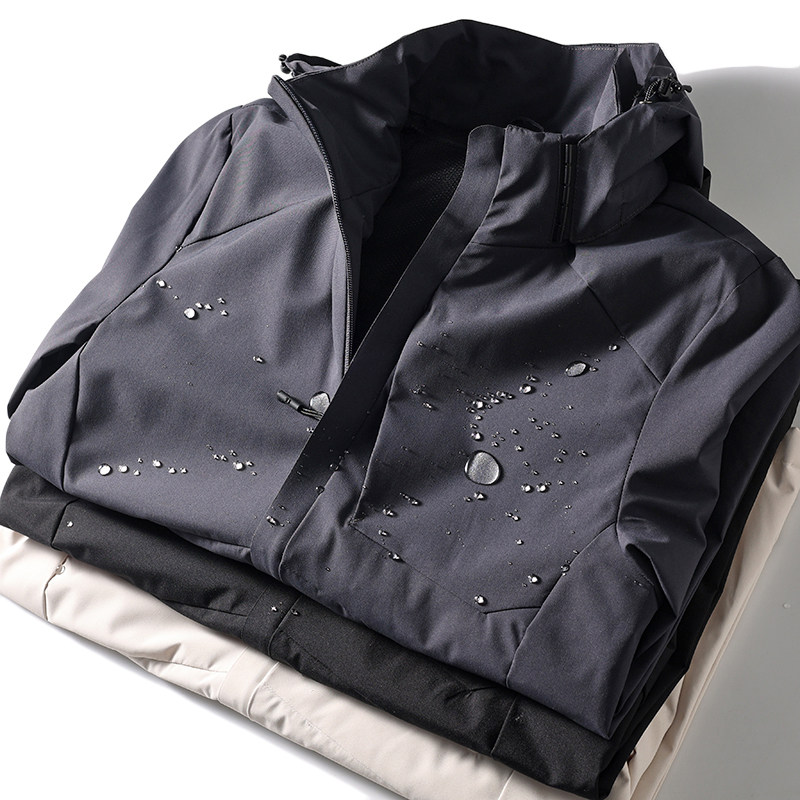 都市机能风 户外防风防水面料 立体剪裁!男士连帽冲锋衣夹克外套