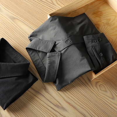 丝滑抗皱弹力透气长袖衬衫秋新品