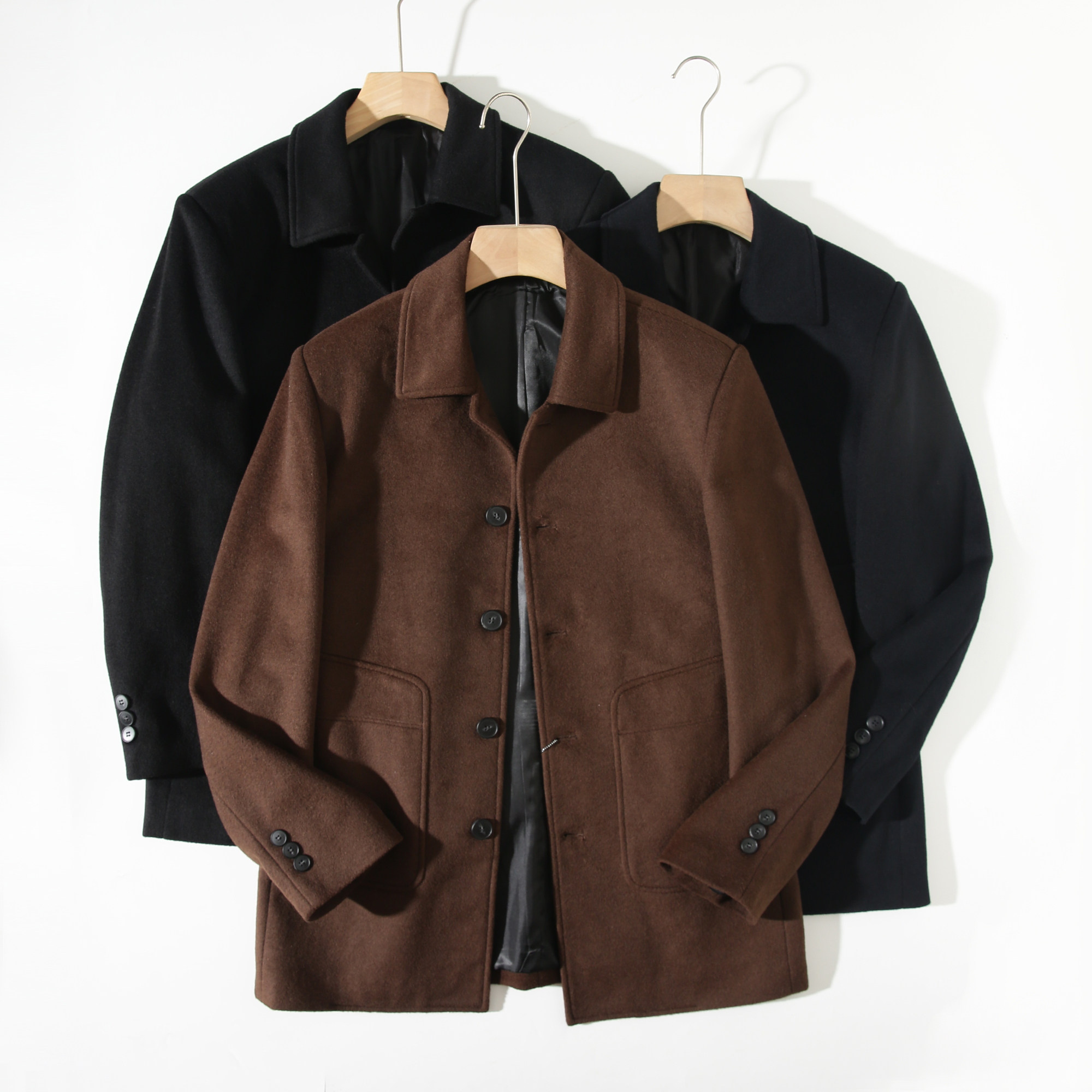 超细绵羊毛混纺保暖有型毛呢大衣