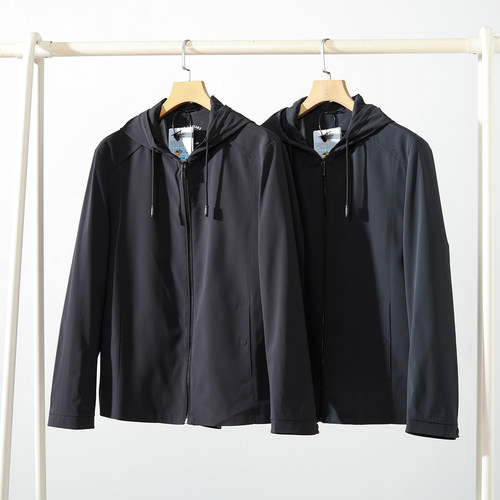 秋季新款男连帽百搭休闲夹克外套