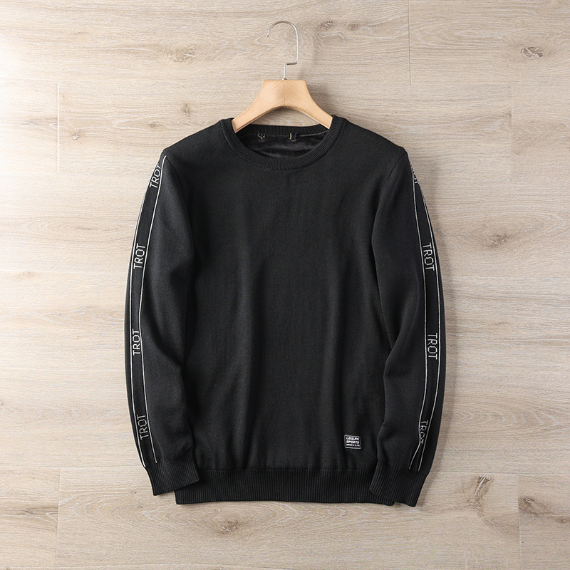 绵羊毛混纺加绒加厚保暖针织毛衣