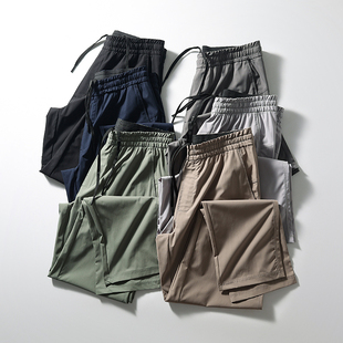 薄款 夏季 男士 速干机能锥形裤 轻量化科技面料 休闲裤 透气防泼水