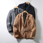 欧线整单 男两粒扣商务休闲西服 春季 复古灯芯绒夹棉 防风有型