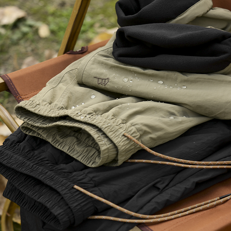 山系机能加绒加厚防风直筒休闲裤