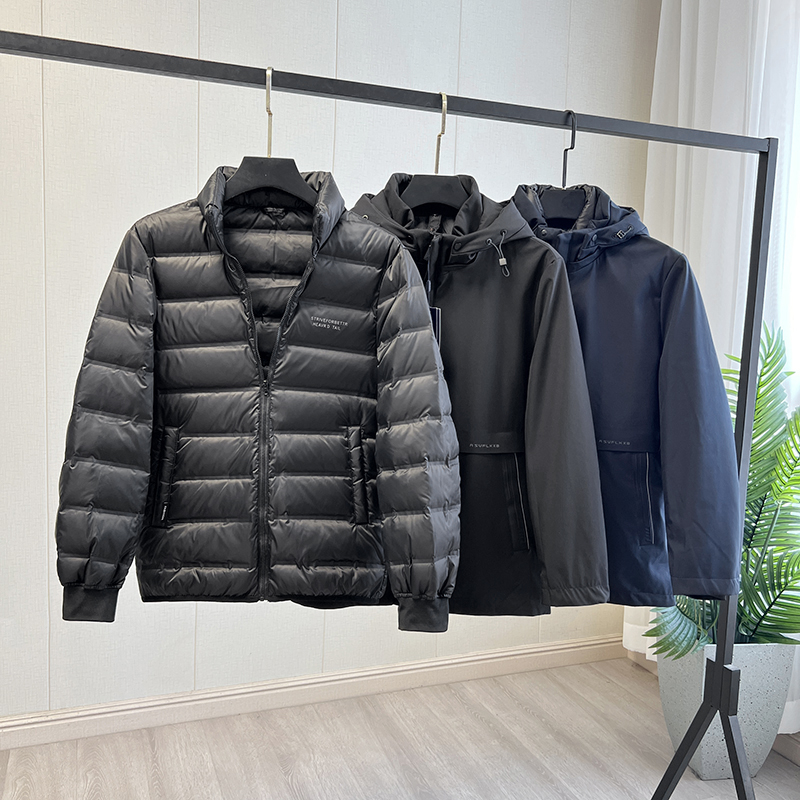 可脱卸90鹅绒内胆保暖连帽羽绒服