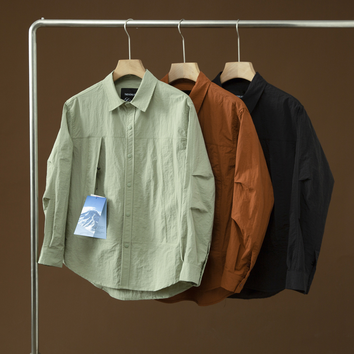 轻量透气防泼水微褶防晒廓形衬衫