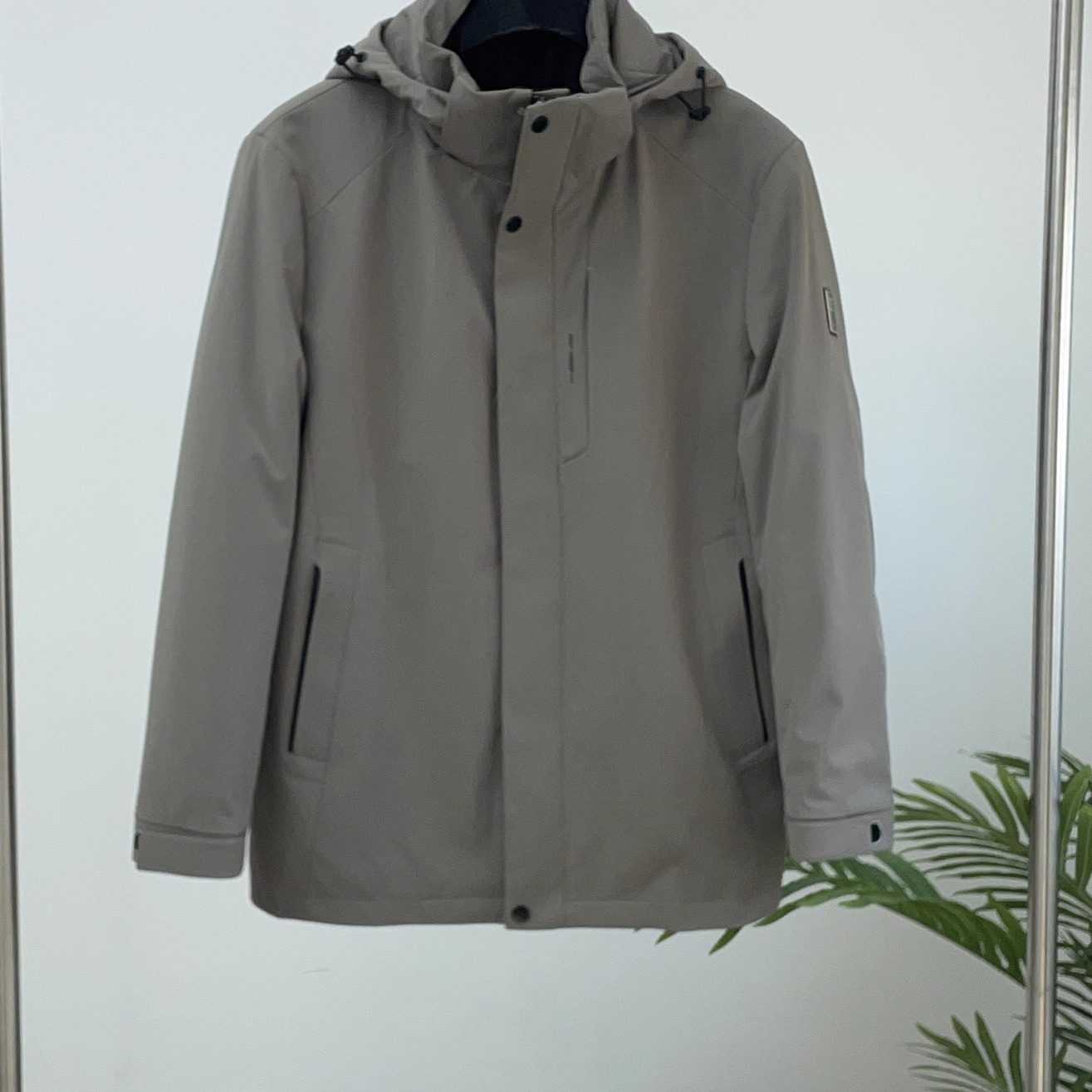 中长款连帽防风保暖皮草派克外套