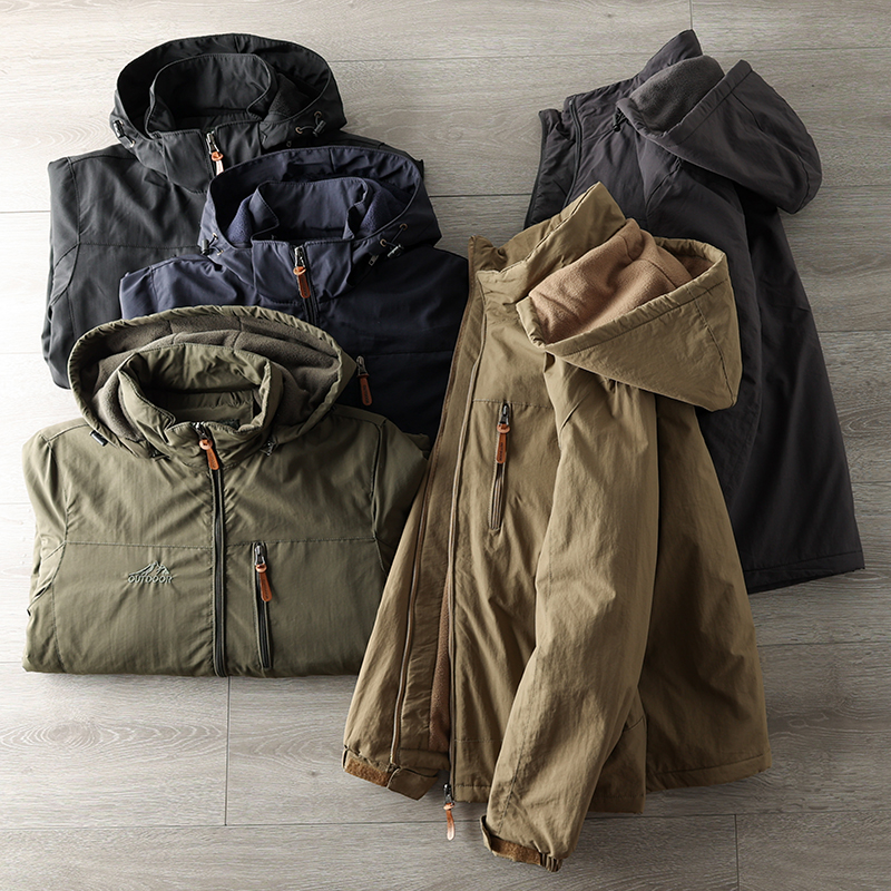 科技三防高密户外加绒冲锋衣夹克