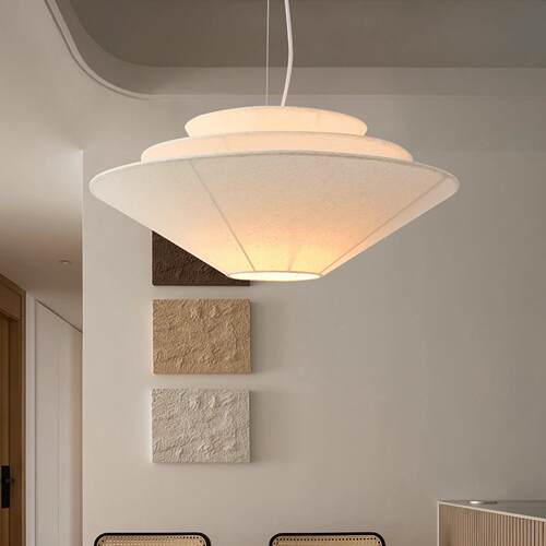 设计师法式奶油风北欧简约吊灯布