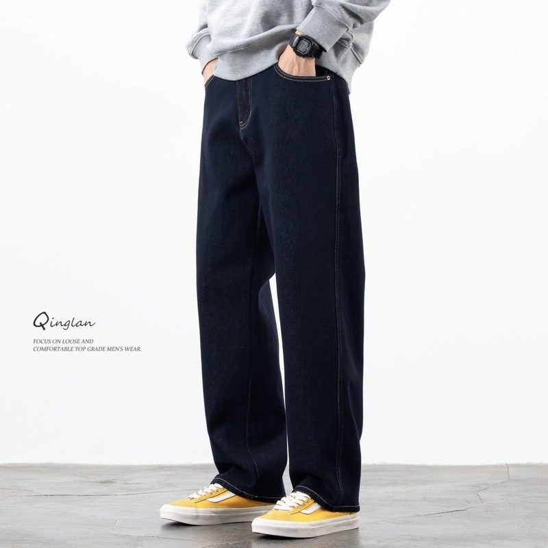 轻澜美式原色牛仔裤男直筒宽松大码弹力裤子加绒加厚2025新款冬季,男装,牛仔裤,淘宝优惠券,粉丝福利购,淘宝优惠卷