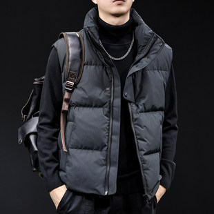 马甲羽绒服男冬季2025新款加厚保暖衣服立领男士潮牌外套大码秋冬