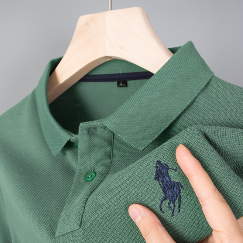 男士短袖t恤冰丝纯棉中年爸爸夏