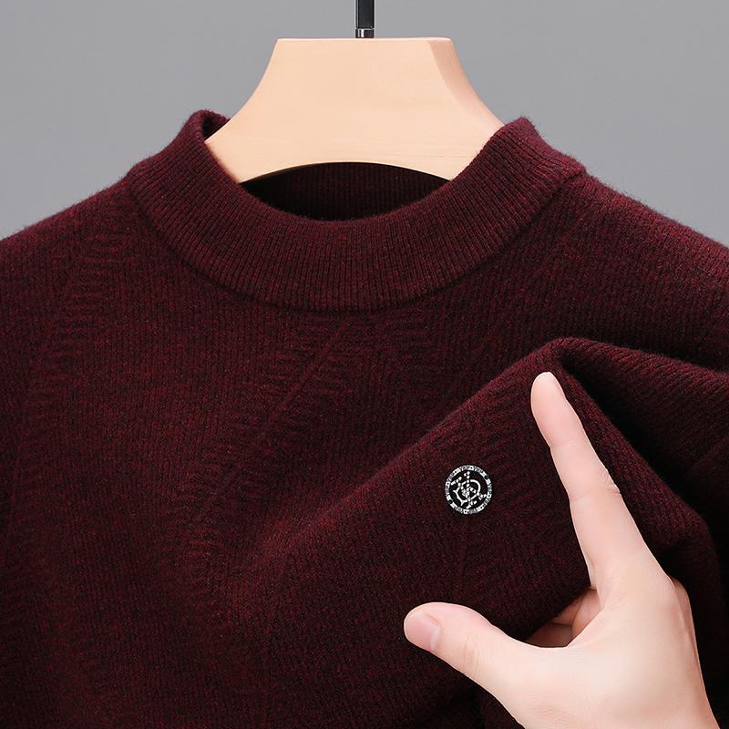 爸爸秋冬新款针织本命年打底毛衣