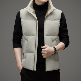 男士马夹甲外套背心外穿贴身轻薄羽绒马甲中年爸爸秋冬装打底上衣