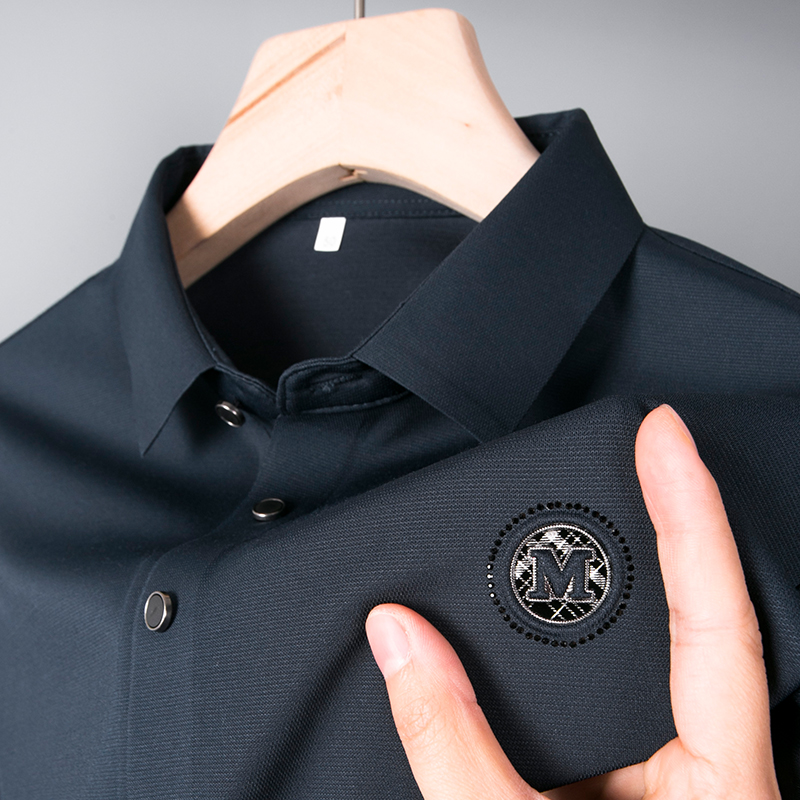 男士短袖中年爸爸夏装结婚宴